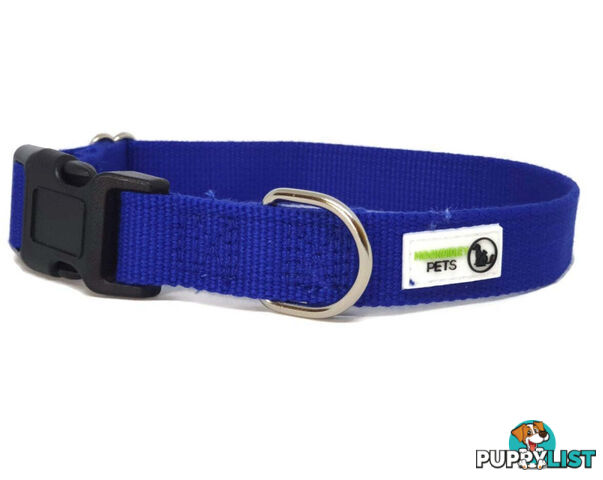 100% Pure Bamboo Fibre Dog Collar Plastic Buckle - Moondidley Pets - MDPCOLBAMSGRN