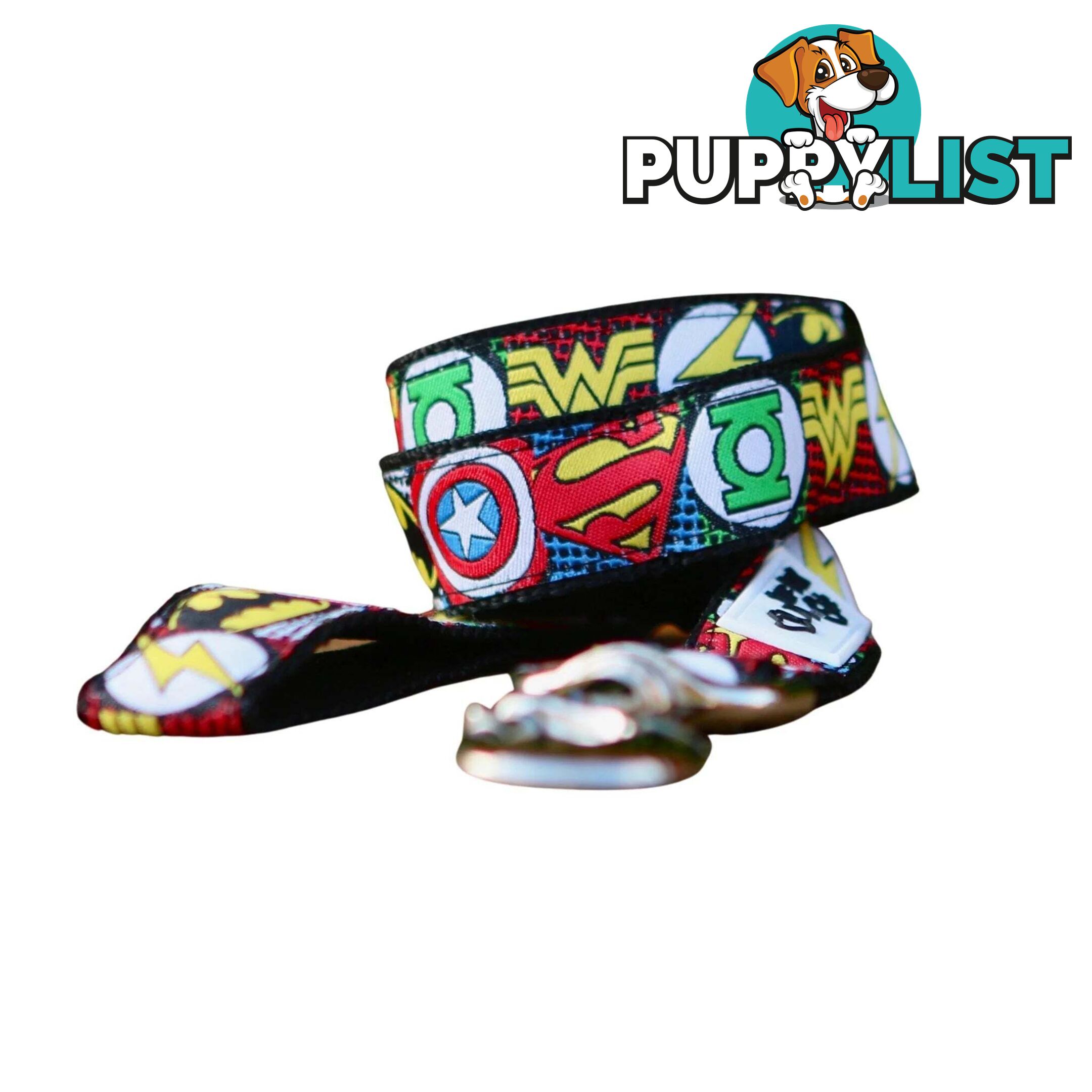 Superhero Dog Lead / Dog Leash - Hand Made by The Bark Side - TBSLDSUPBLU201.5