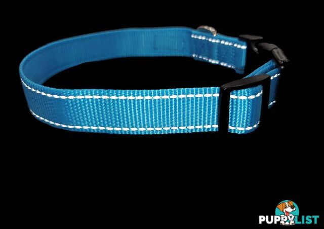 Nylon w/Reflective Stitching Dog Collar - Moondidley Pets - MDPCOLREFSPUR