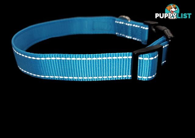 Nylon w/Reflective Stitching Dog Collar - Moondidley Pets - MDPCOLREFSPUR