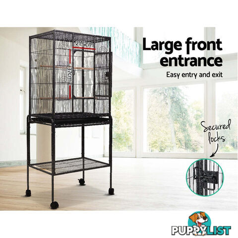 i.Pet Bird Cage 144cm Large Aviary - PET-BIRDCAGE-B030-BK