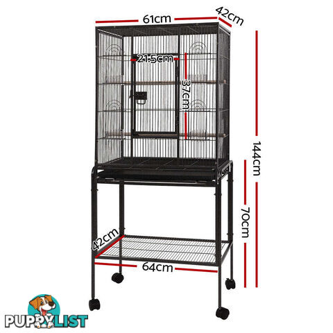 i.Pet Bird Cage 144cm Large Aviary - PET-BIRDCAGE-B030-BK
