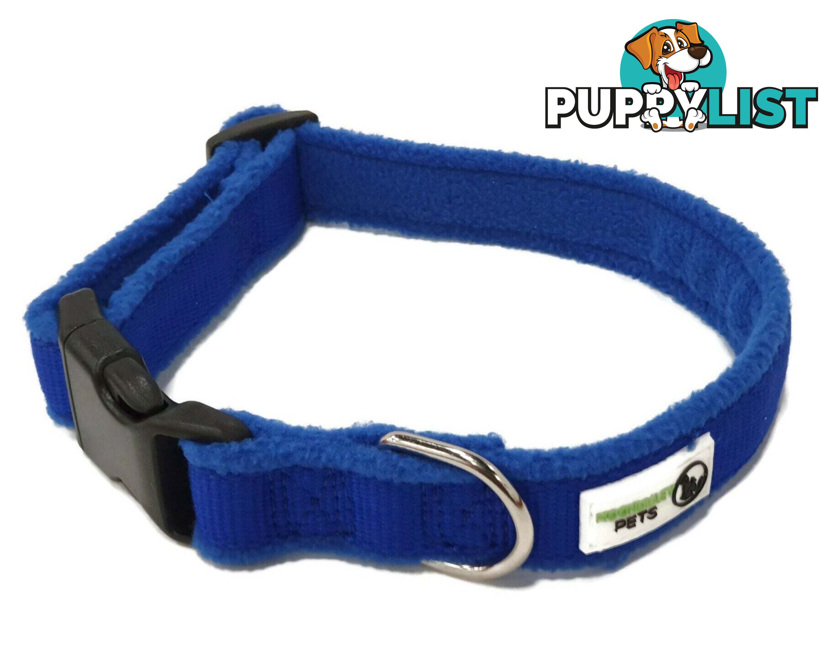 100% Pure Bamboo Fibre w/Fleece Lining Dog Collar Plastic Buckle - Moondidley Pets - MDPCOLFLESPNK