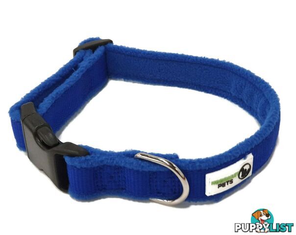 100% Pure Bamboo Fibre w/Fleece Lining Dog Collar Plastic Buckle - Moondidley Pets - MDPCOLFLESPNK