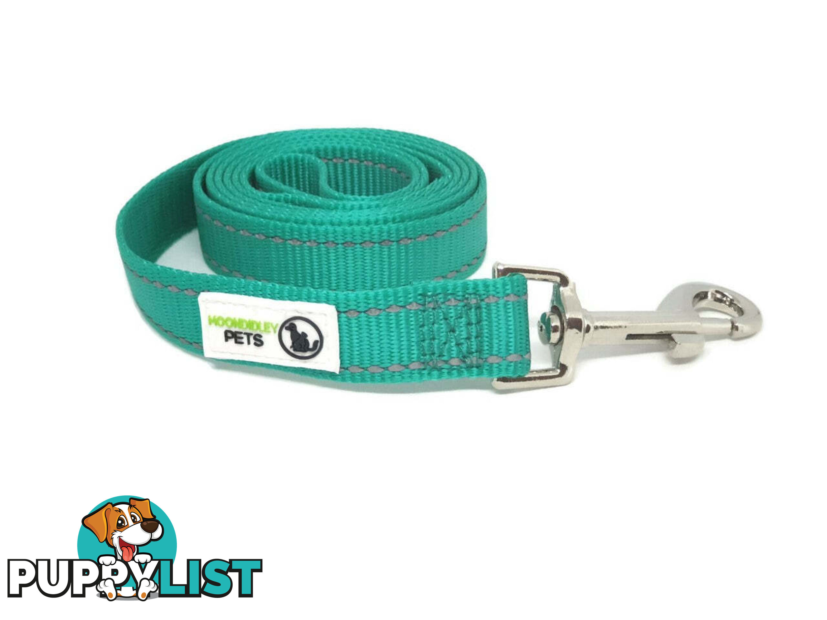 1.8m Nylon w/Reflective Stitching Dog Lead - Moondidley Pets - MDPLDREFPUR251.8