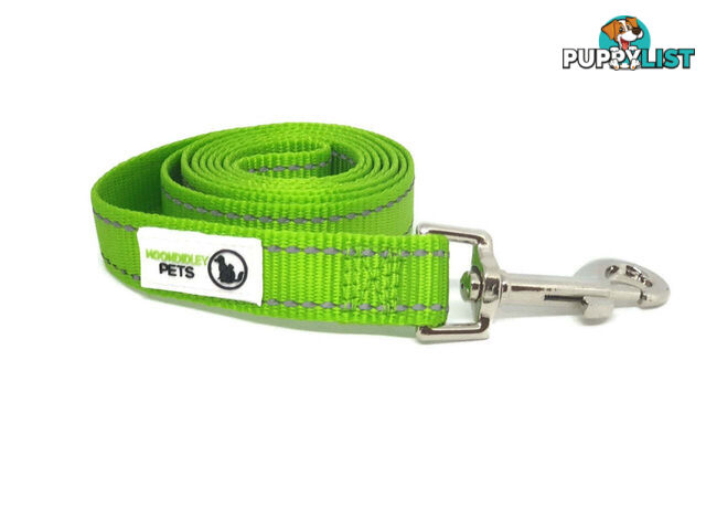 1.8m Nylon w/Reflective Stitching Dog Lead - Moondidley Pets - MDPLDREFPUR251.8