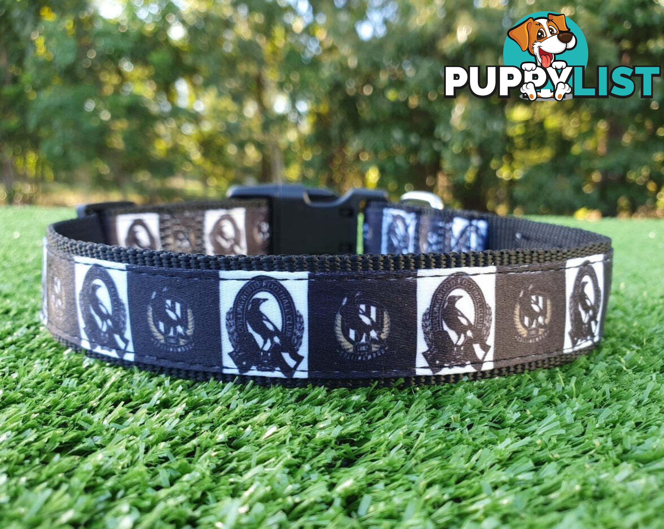 AFL Dog Collars, Footy - Aussie Rules - Moondidley Pets - MDPCOLAFLLGWSG