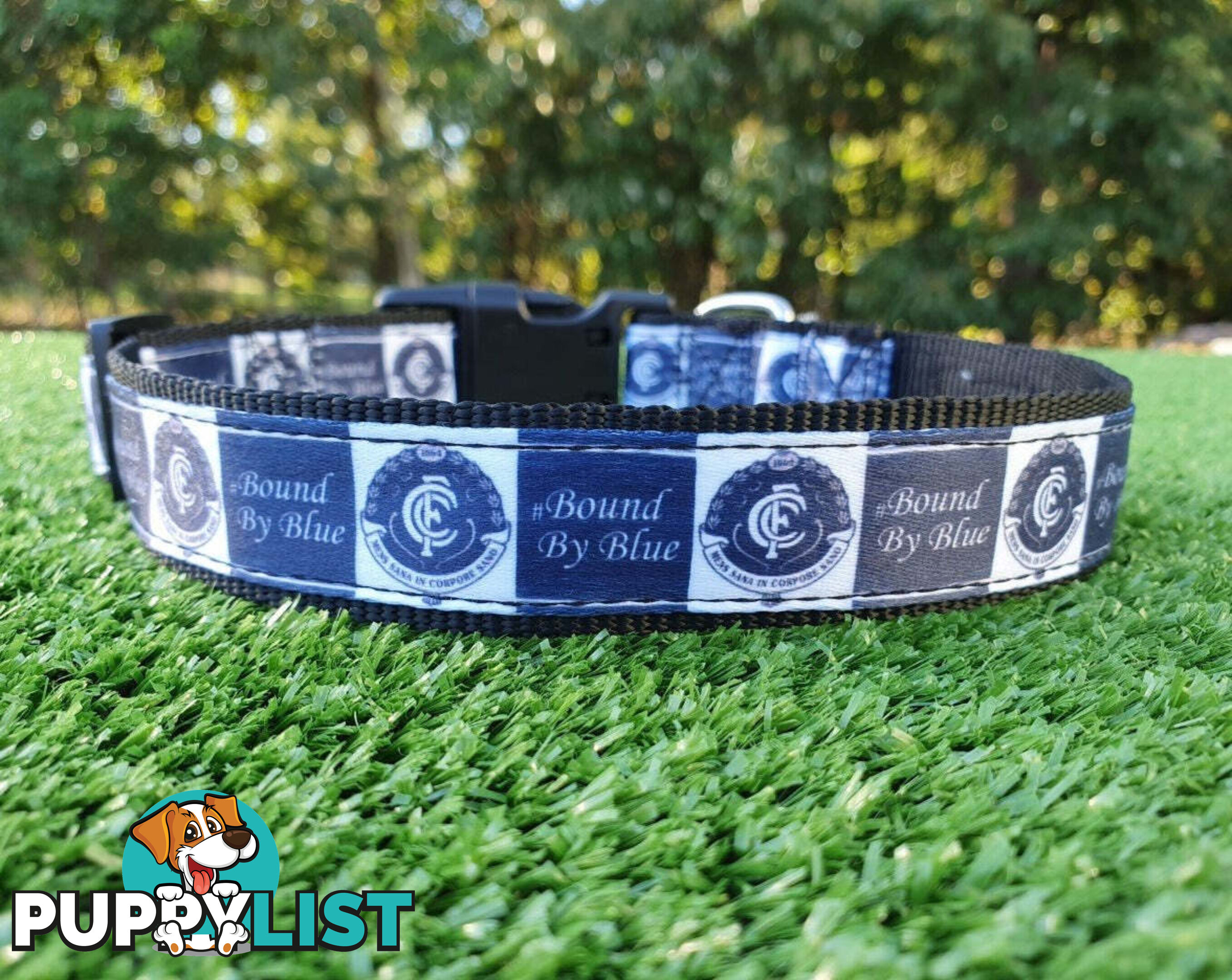 AFL Dog Collars, Footy - Aussie Rules - Moondidley Pets - MDPCOLAFLLGWSG