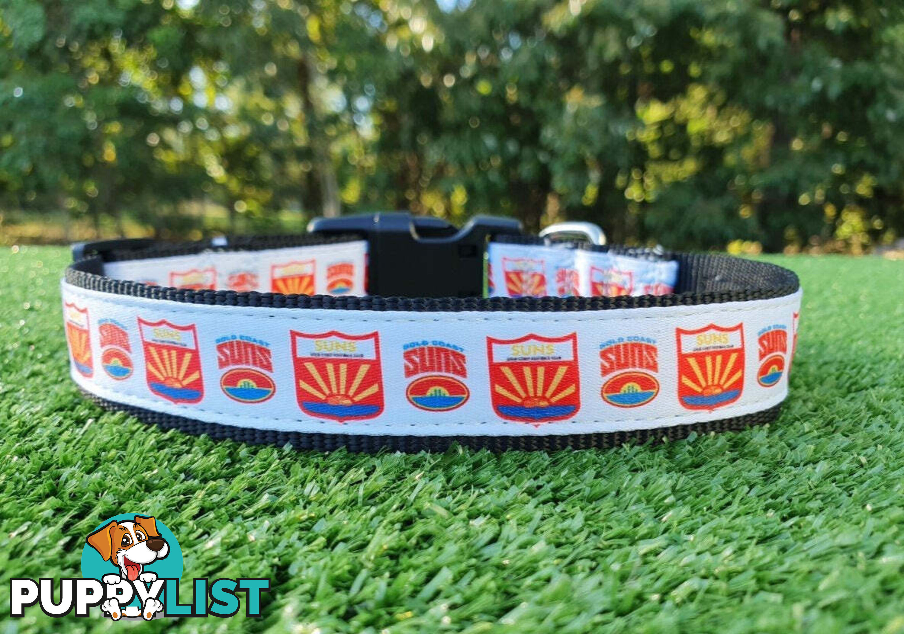 AFL Dog Collars, Footy - Aussie Rules - Moondidley Pets - MDPCOLAFLLGWSG