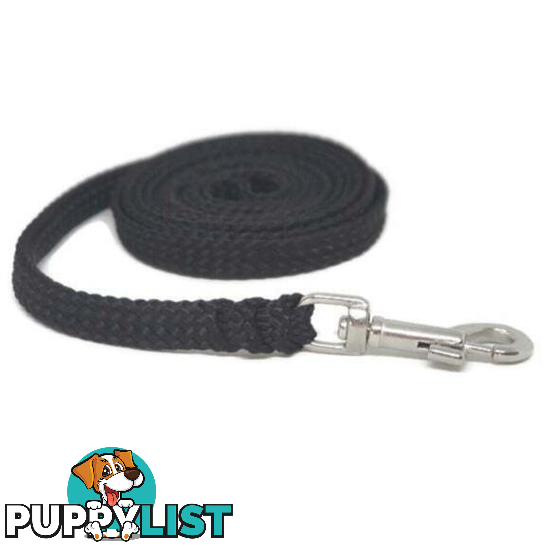 1.8m to 10m Long Dog Lead No Stitching Tough Yarnix 10mm Wide - YNXLD10-5-BL-BR
