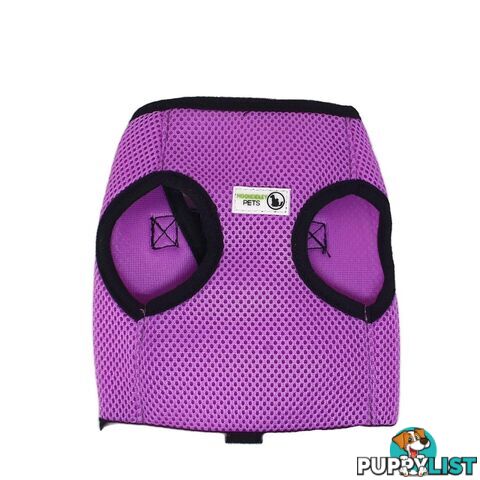 Vest Harness Pet Dog-Cat Step-in Velcro and Buckle Attachments - Moondidley Pets - MDPVESTMPNK