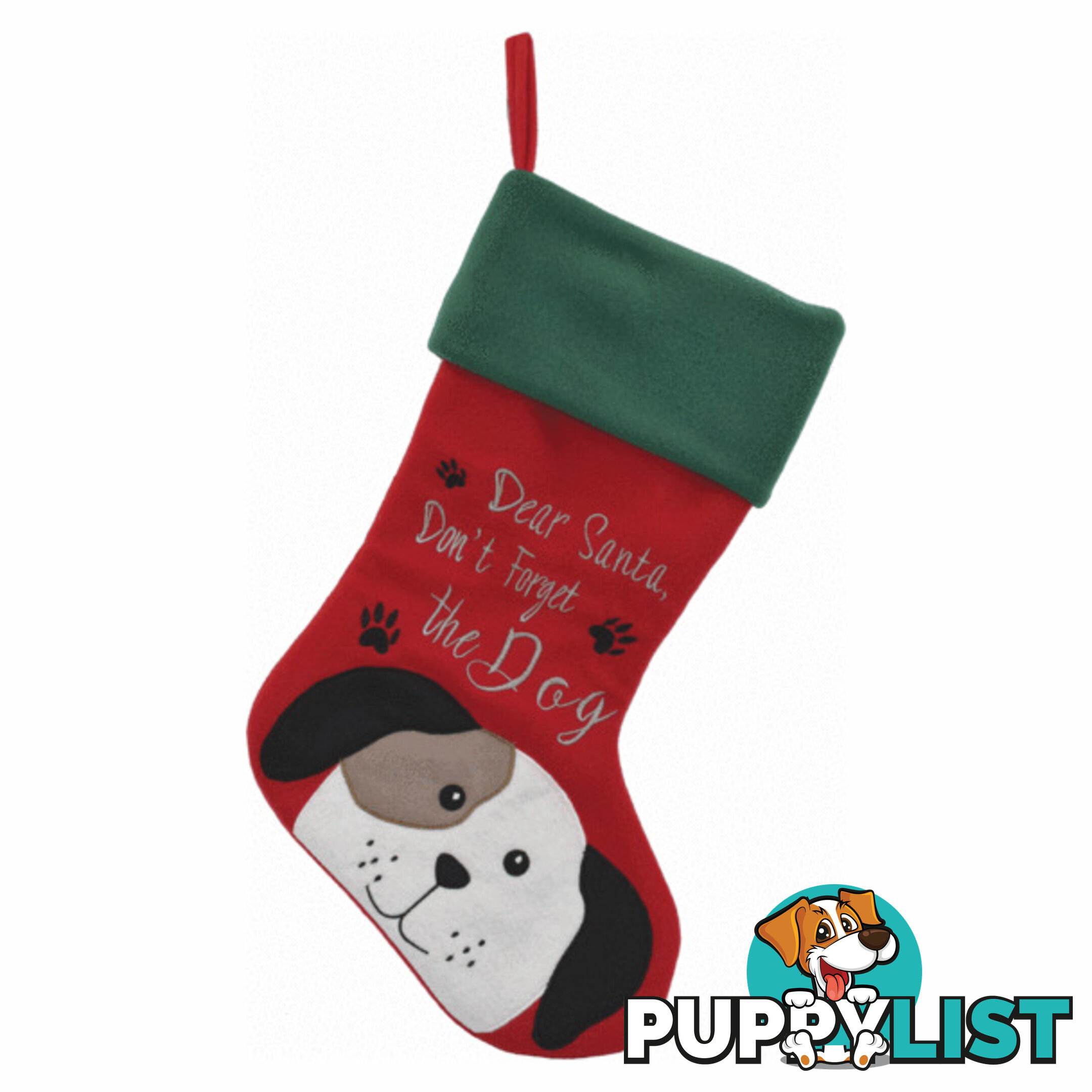 Christmas Stocking Dog 45cm - Prestige Pets - PPP93-PCS04645DOG