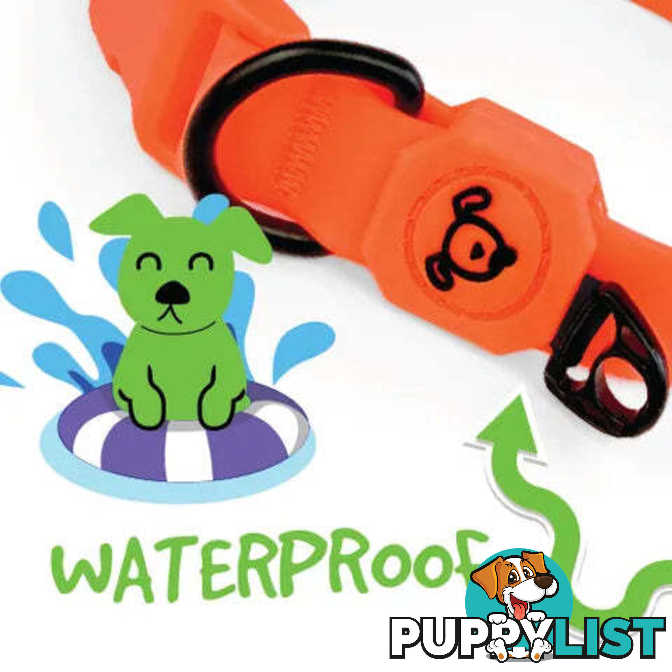 WATERPROOF DOG COLLARS - BAINBRIDGE - BB-A7274-ORG