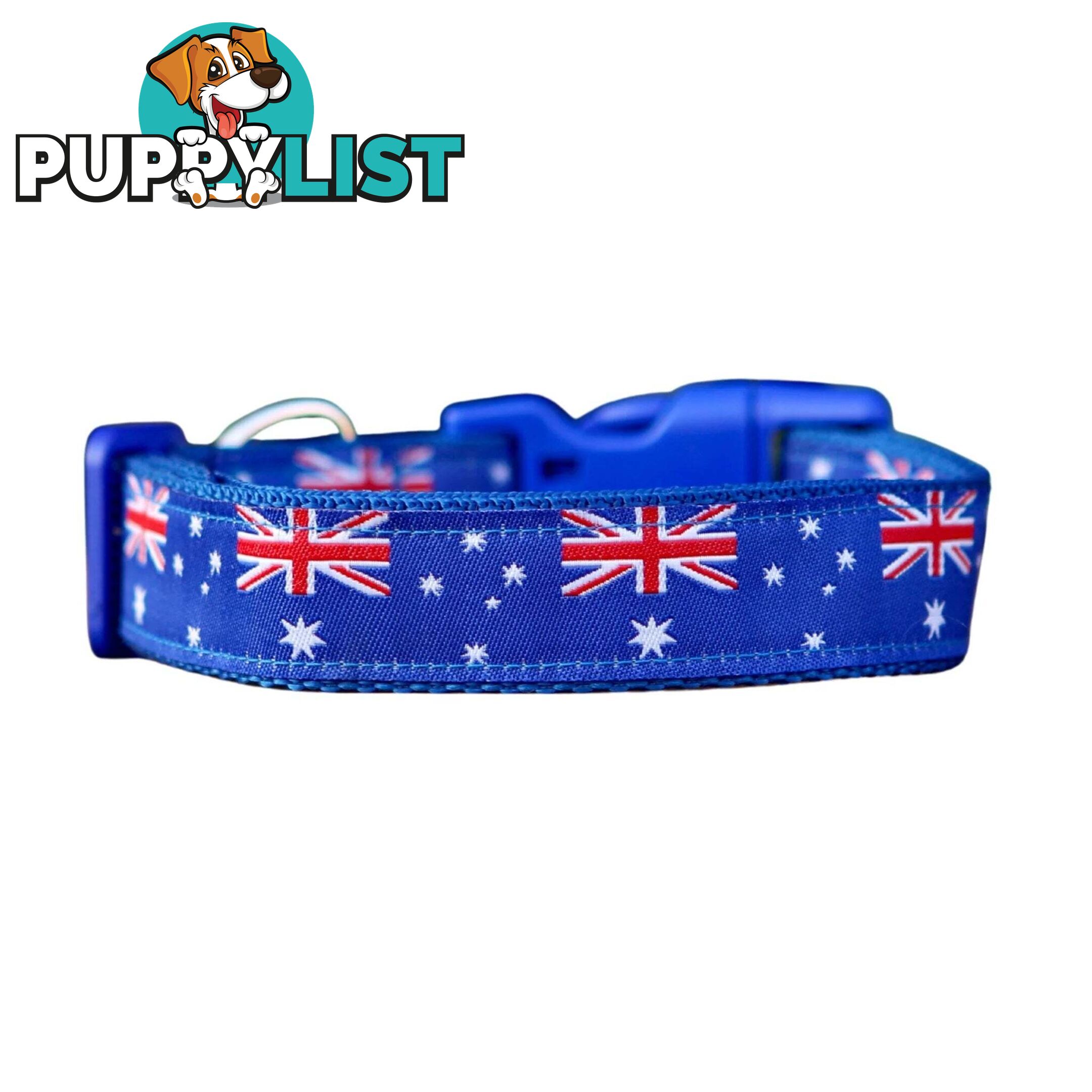 Australian Flag Dog Collar / Flag / XS - L - Hand made by the Bark Side - TBSAUSSML