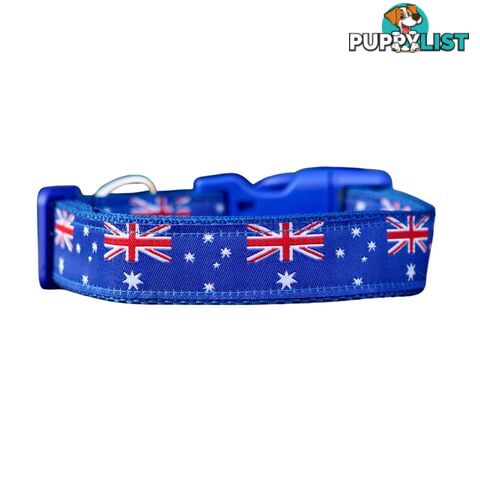 Australian Flag Dog Collar / Flag / XS - L - Hand made by the Bark Side - TBSAUSSML