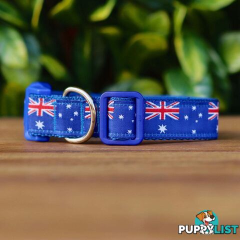 Australian Flag Dog Collar / Flag / XS - L - Hand made by the Bark Side - TBSAUSSML