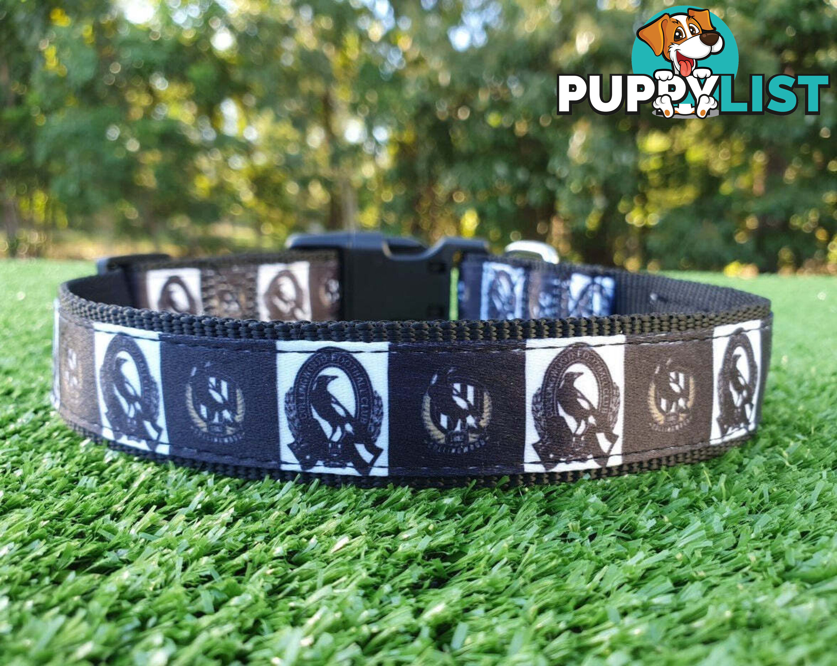 AFL Dog Collars, Footy - Aussie Rules - Moondidley Pets - MDPCOLAFXSCB
