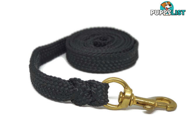 1.8m to 10m Long Dog Lead No Stitching Tough Yarnix 20mm Wide - YNXLD201.8SSBLKRED