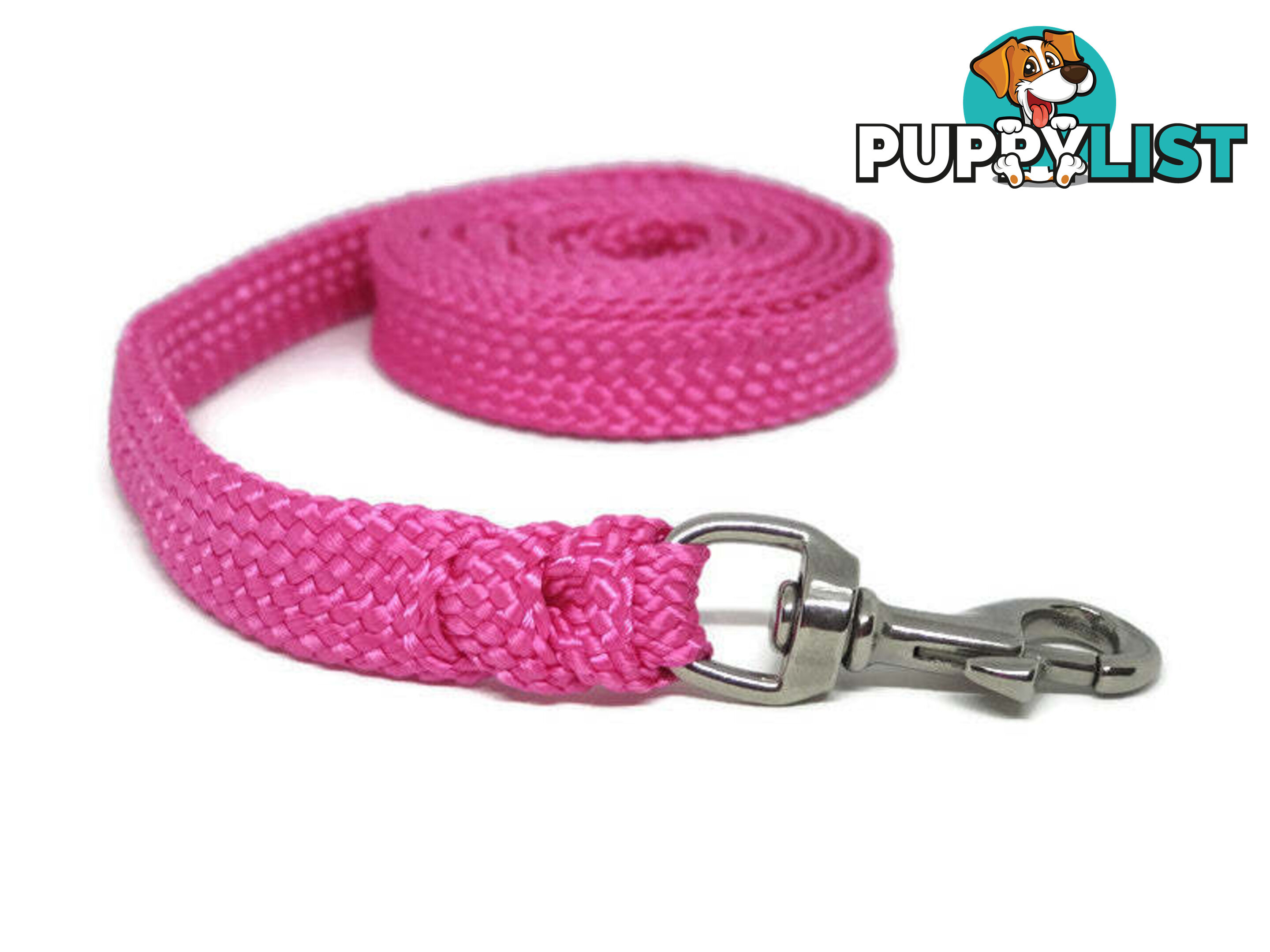 1.8m to 10m Long Dog Lead No Stitching Tough Yarnix 20mm Wide - YNXLD201.8SSBLKRED
