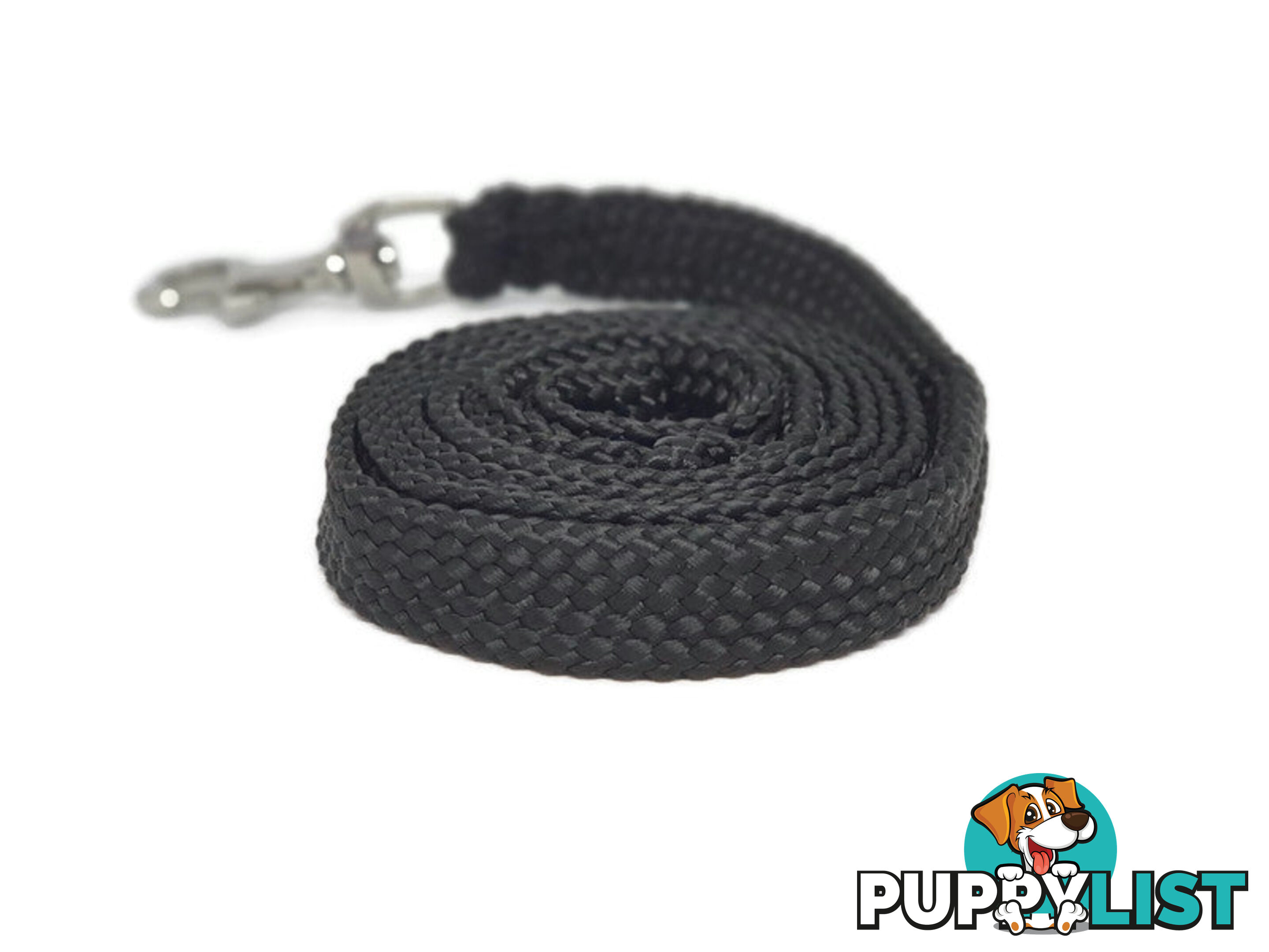 1.8m to 10m Long Dog Lead No Stitching Tough Yarnix 20mm Wide - YNXLD201.8SSBLKRED
