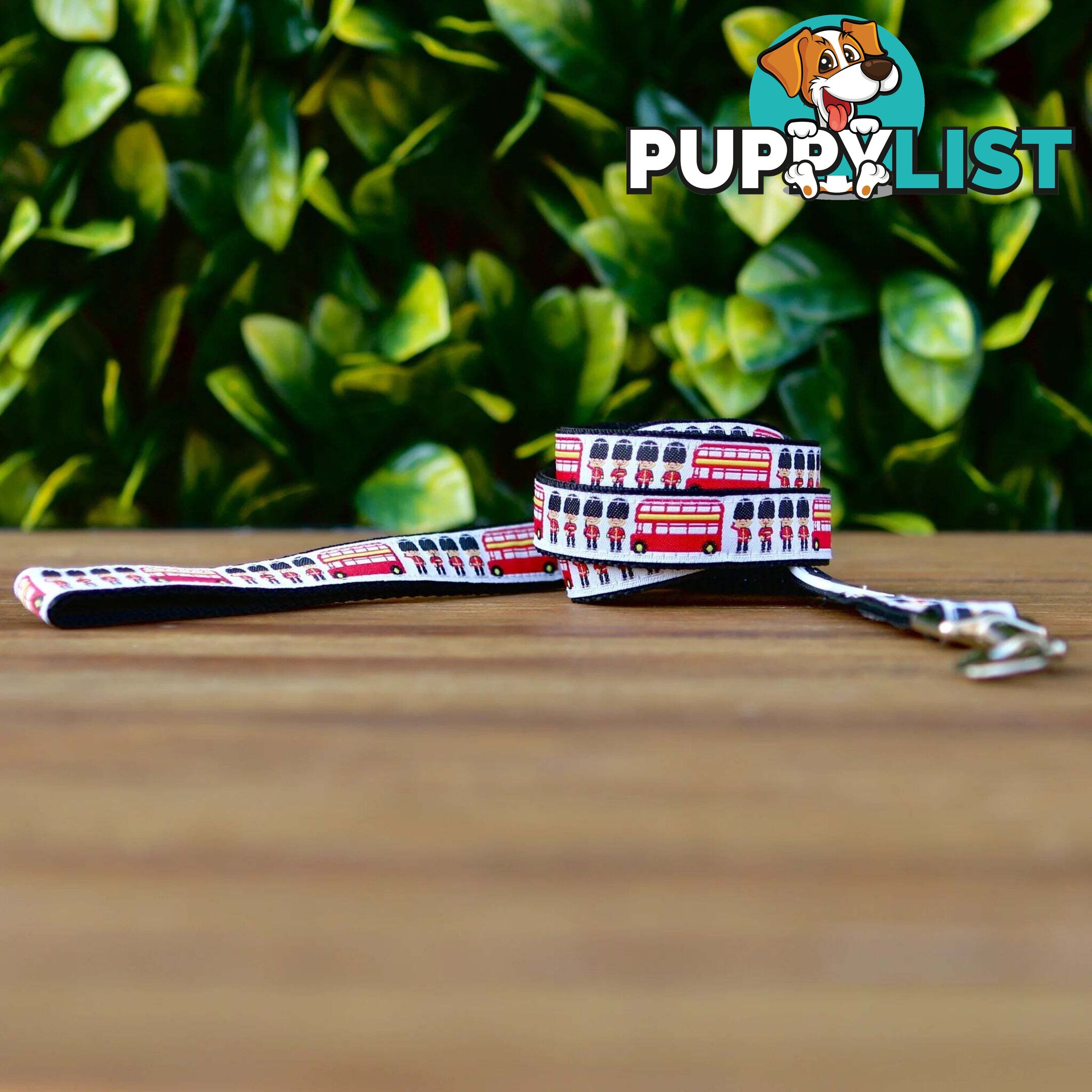 London Themed Dog Lead / Dog Leash - Hand Made by The Bark Side - TBSLDLONRED201.2
