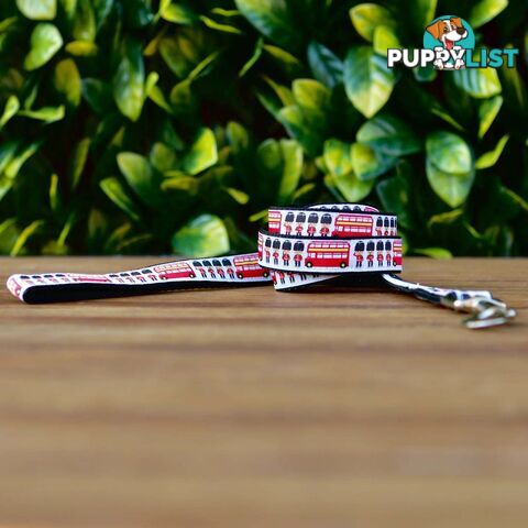 London Themed Dog Lead / Dog Leash - Hand Made by The Bark Side - TBSLDLONRED201.2