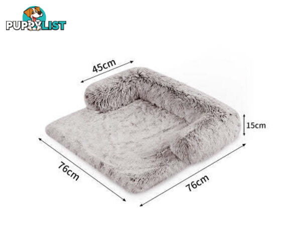 Pet Sofa Bed Dog Cover - Calming Sofa Protector Cushion/Plush Mat - V360-PTPC0003-GC-L
