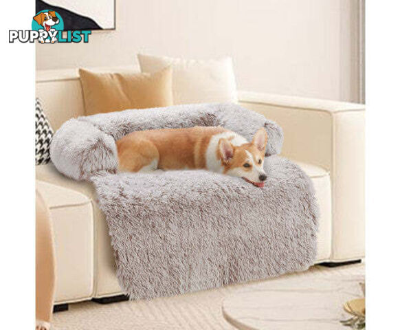 Pet Sofa Bed Dog Cover - Calming Sofa Protector Cushion/Plush Mat - V360-PTPC0003-GC-L