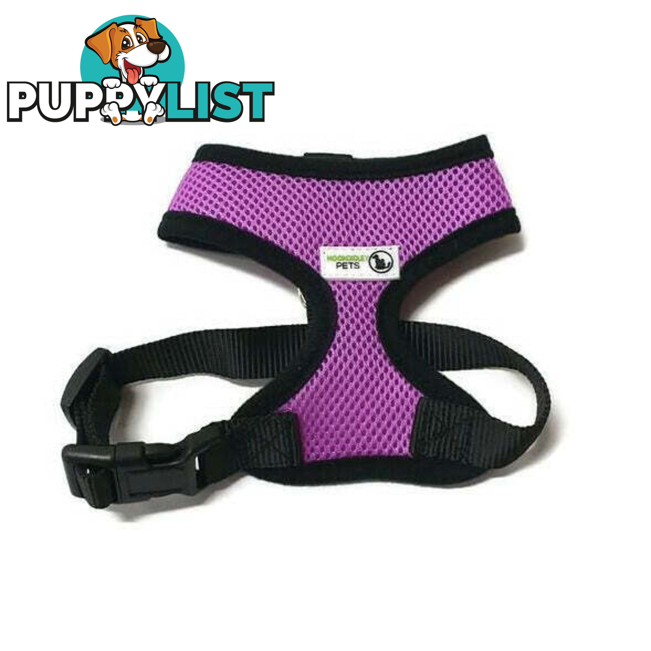 Pet Harness Soft Air Mesh Padded Adjustable  - Moondidley Pets - MDPHARMESXSRED