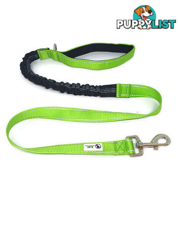 Bungee Dog Lead Nylon w/Reflective Stitching - Moondidley Pets - MDPLDBUNBLK