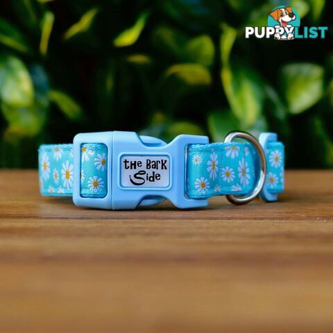 Daisy Dog Collar -  Hand Made by The Bark Side - TBSDAIXSBLU
