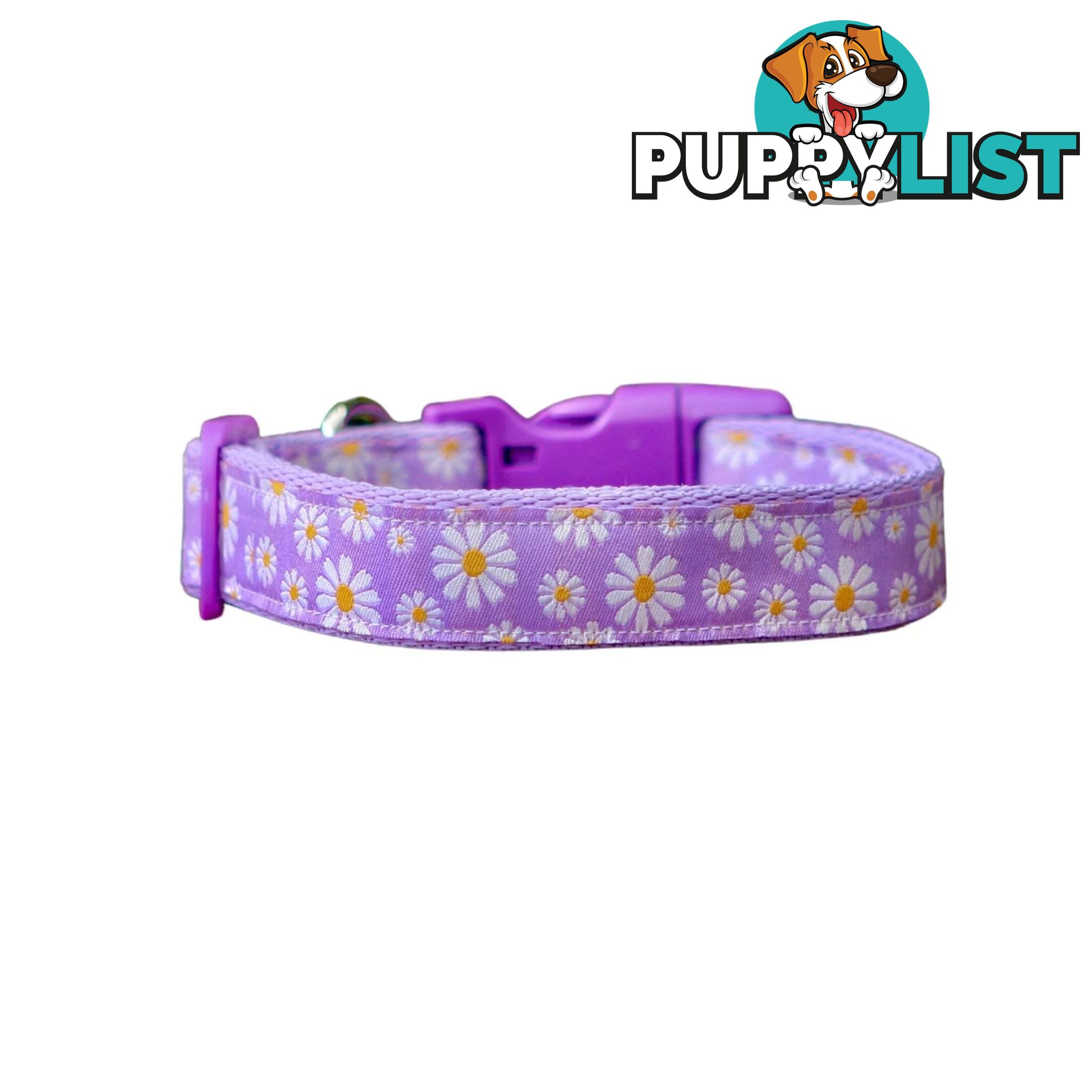 Daisy Dog Collar -  Hand Made by The Bark Side - TBSDAIXSBLU
