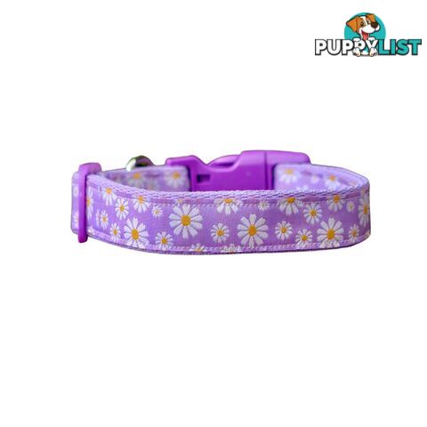 Daisy Dog Collar -  Hand Made by The Bark Side - TBSDAIXSBLU