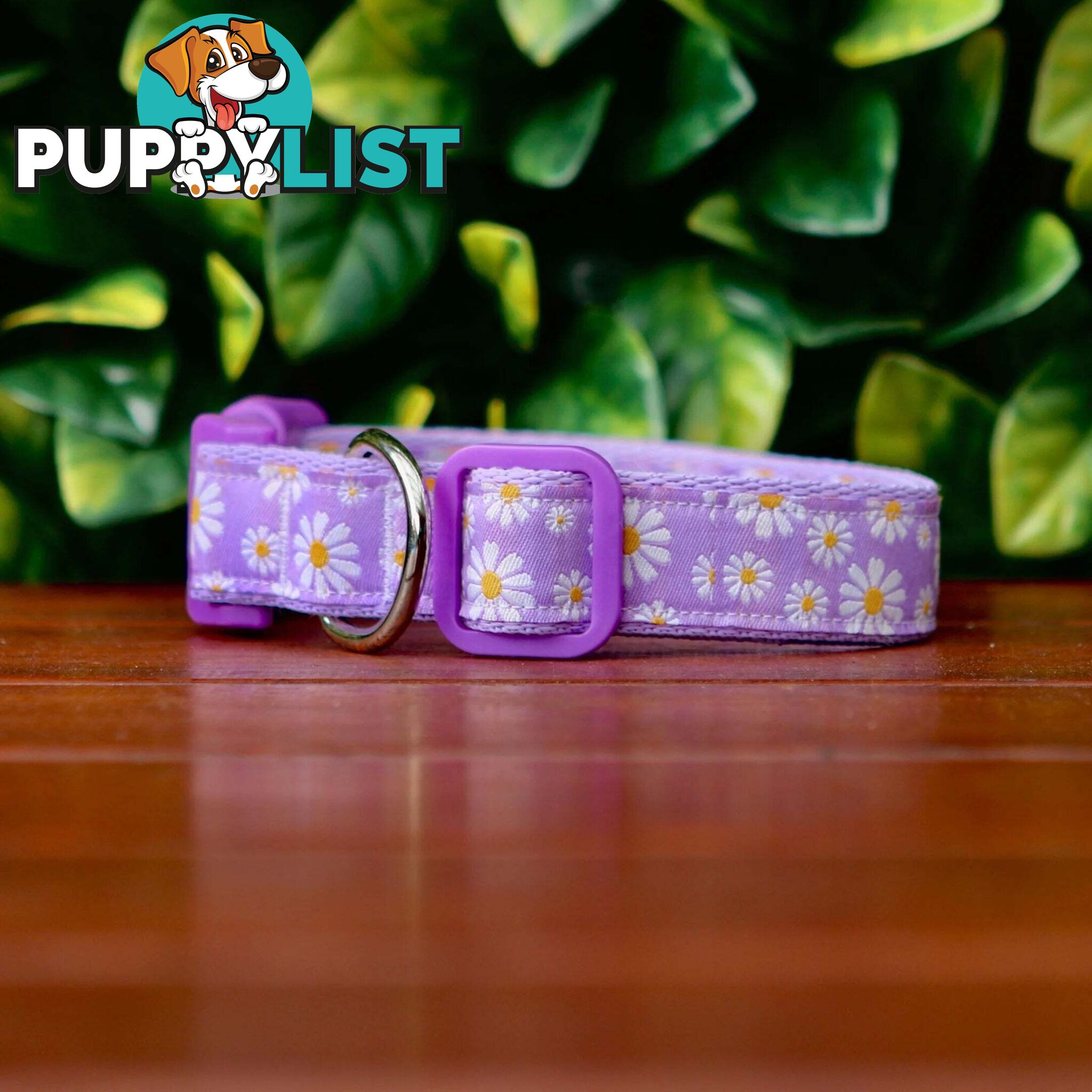 Daisy Dog Collar -  Hand Made by The Bark Side - TBSDAIXSBLU