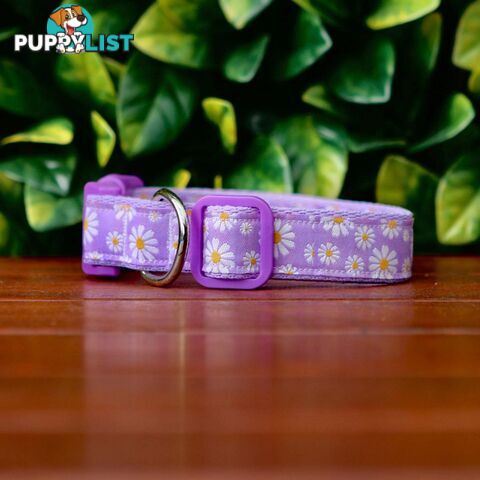 Daisy Dog Collar -  Hand Made by The Bark Side - TBSDAIXSBLU