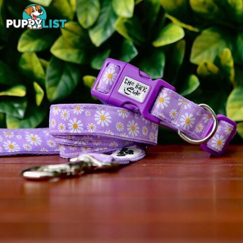 Daisy Dog Collar -  Hand Made by The Bark Side - TBSDAIXSBLU