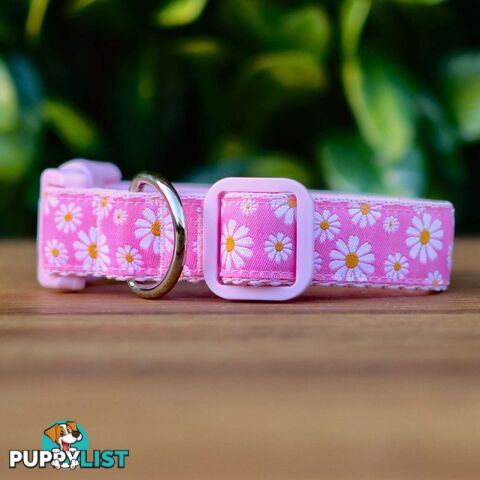Daisy Dog Collar -  Hand Made by The Bark Side - TBSDAIXSBLU