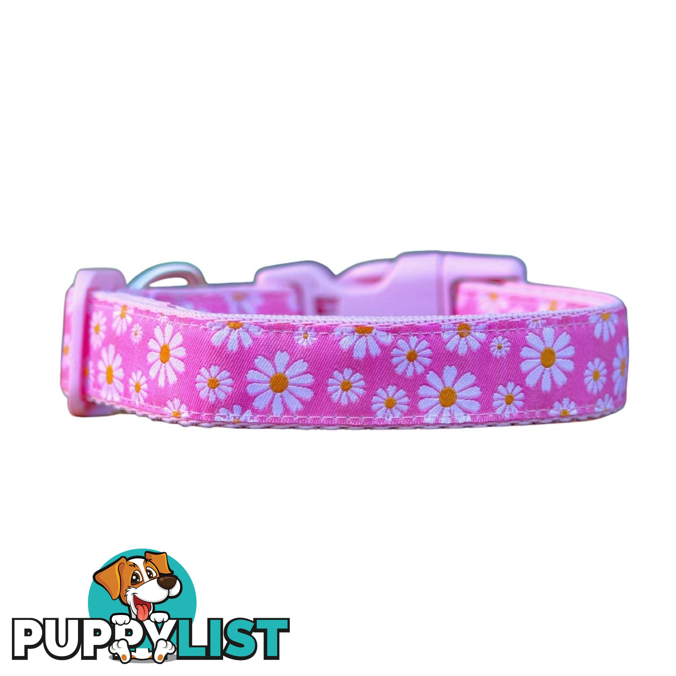 Daisy Dog Collar -  Hand Made by The Bark Side - TBSDAIXSBLU