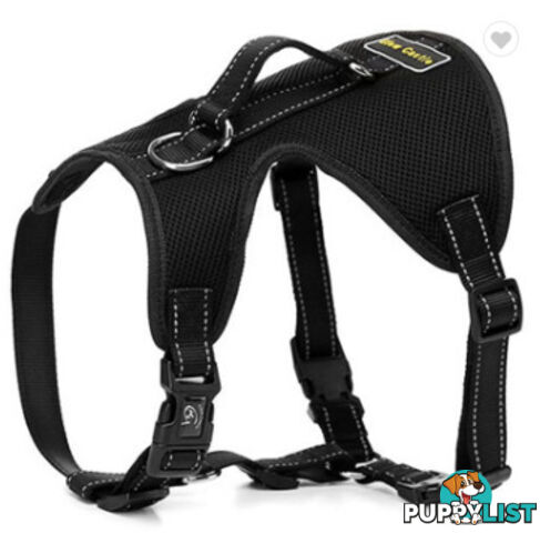 Dog Harness Billi Bob Soft Mesh Reflective Webbing - Moondidley Pets - MDPHARBILLBLK