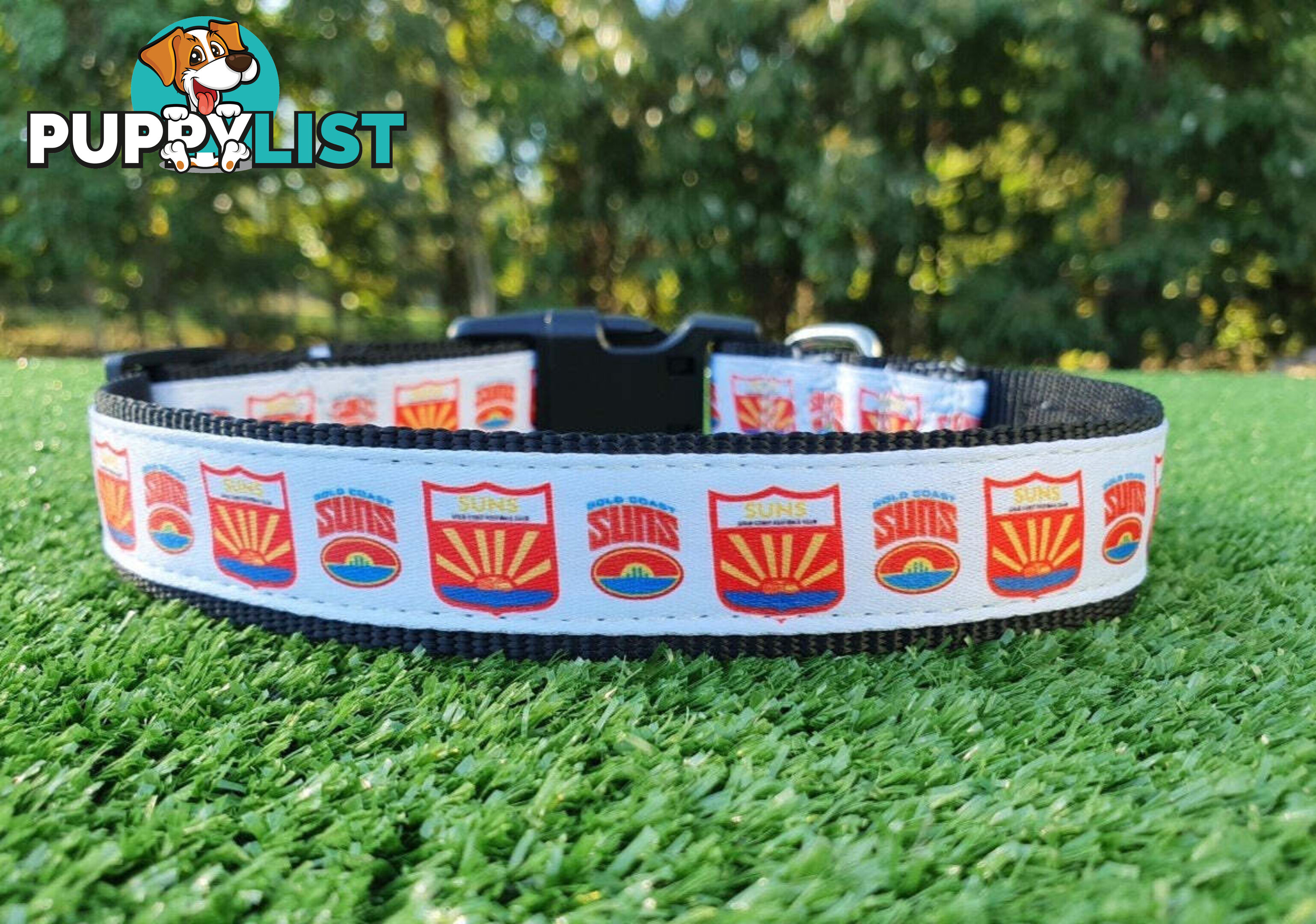 AFL Dog Collars, Footy - Aussie Rules - Moondidley Pets - MDPCOLAFLSBL