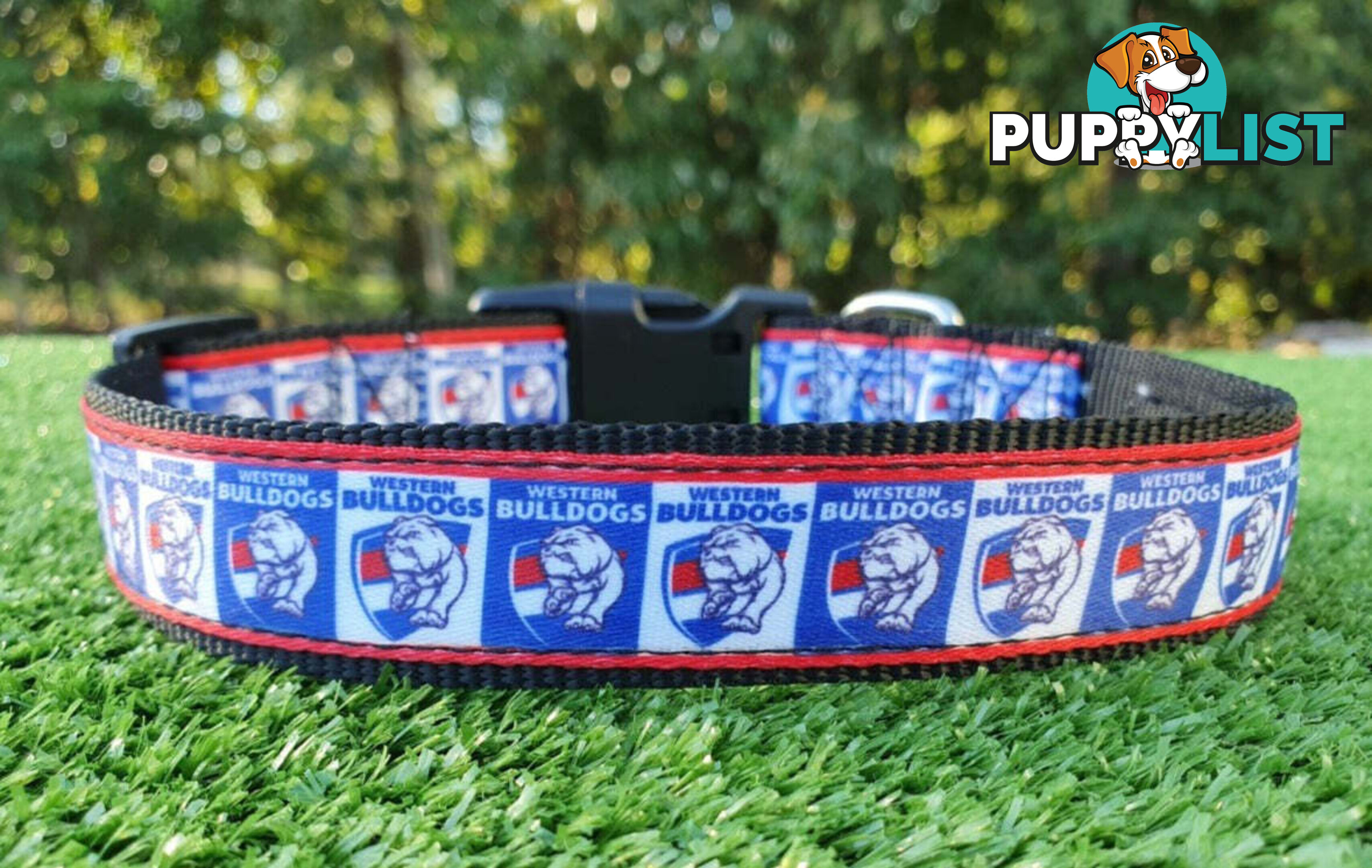 AFL Dog Collars, Footy - Aussie Rules - Moondidley Pets - MDPCOLAFLSBL