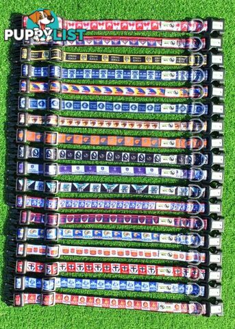 AFL Dog Collars, Footy - Aussie Rules - Moondidley Pets - MDPCOLAFLSBL