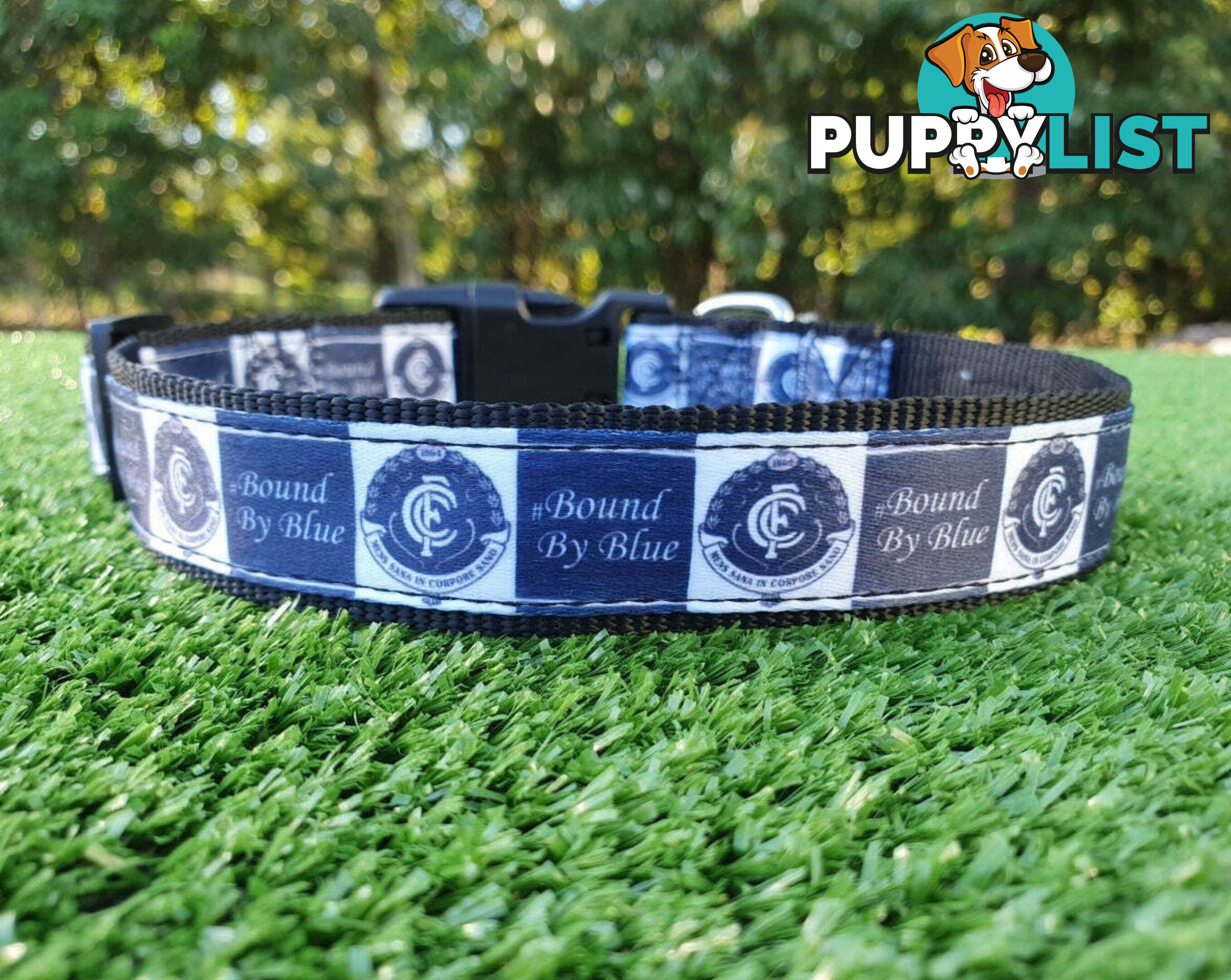 AFL Dog Collars, Footy - Aussie Rules - Moondidley Pets - MDPCOLAFLSBL