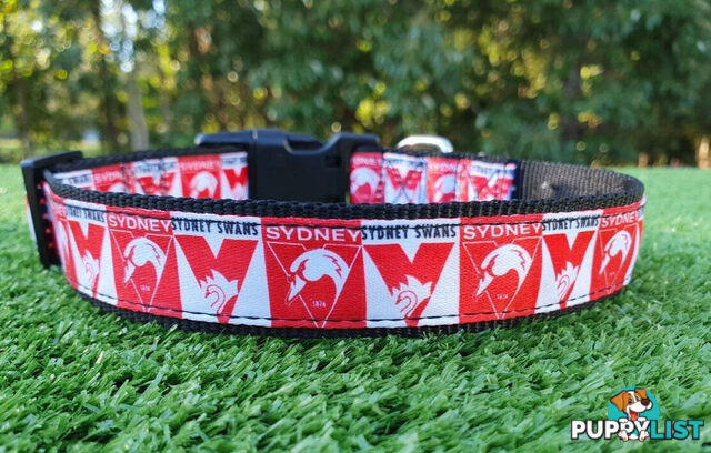 AFL Dog Collars, Footy - Aussie Rules - Moondidley Pets - MDPCOLAFLSBL