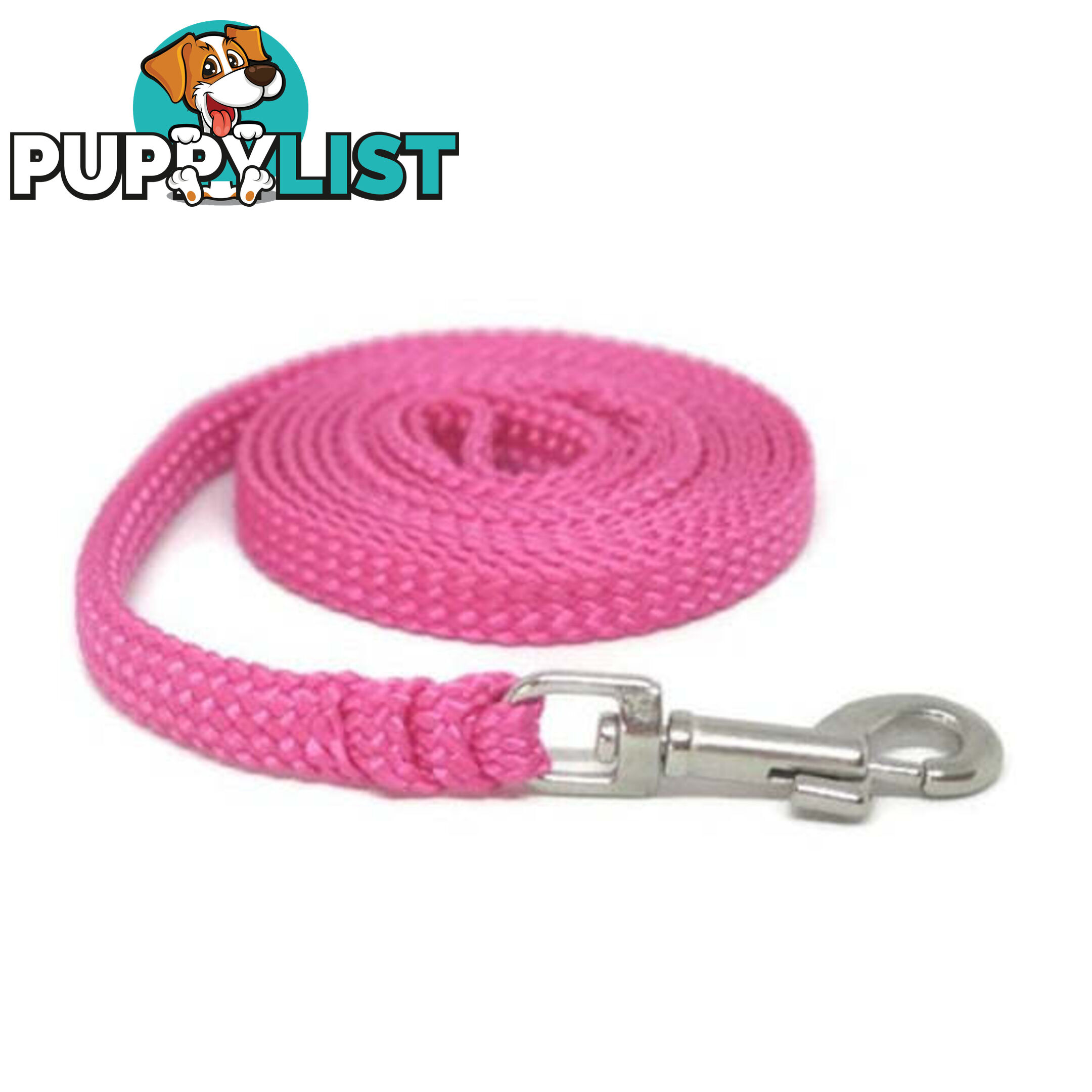 1.8m to 10m Long Dog Lead No Stitching Tough Yarnix 10mm Wide - YNXLD10-10-BK-BR