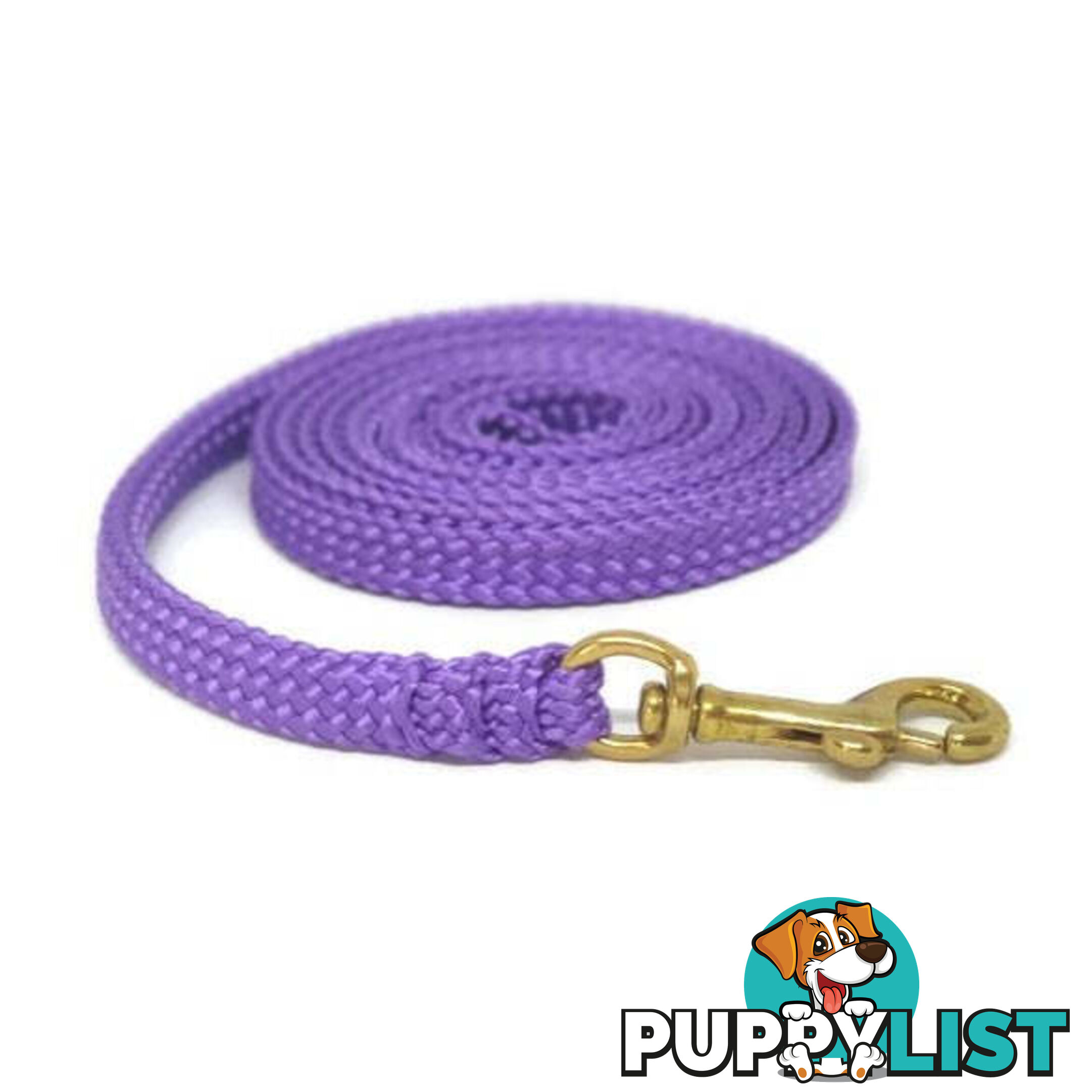 1.8m to 10m Long Dog Lead No Stitching Tough Yarnix 10mm Wide - YNXLD10-10-BK-BR