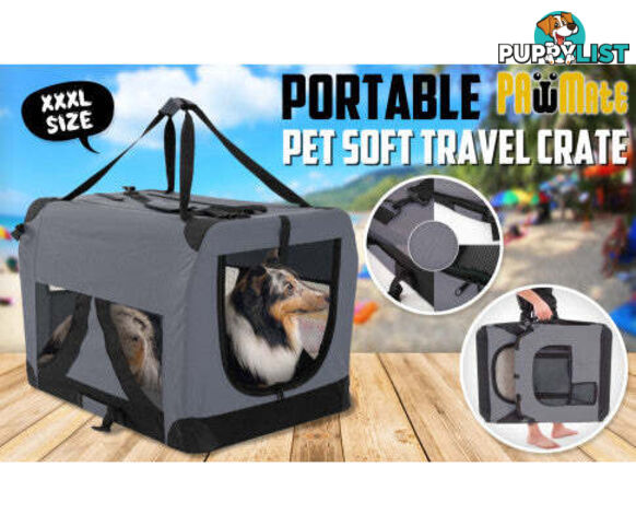 Paw Mate Portable Soft Dog Cage Crate Carrier - V274-PET-3002L-GY