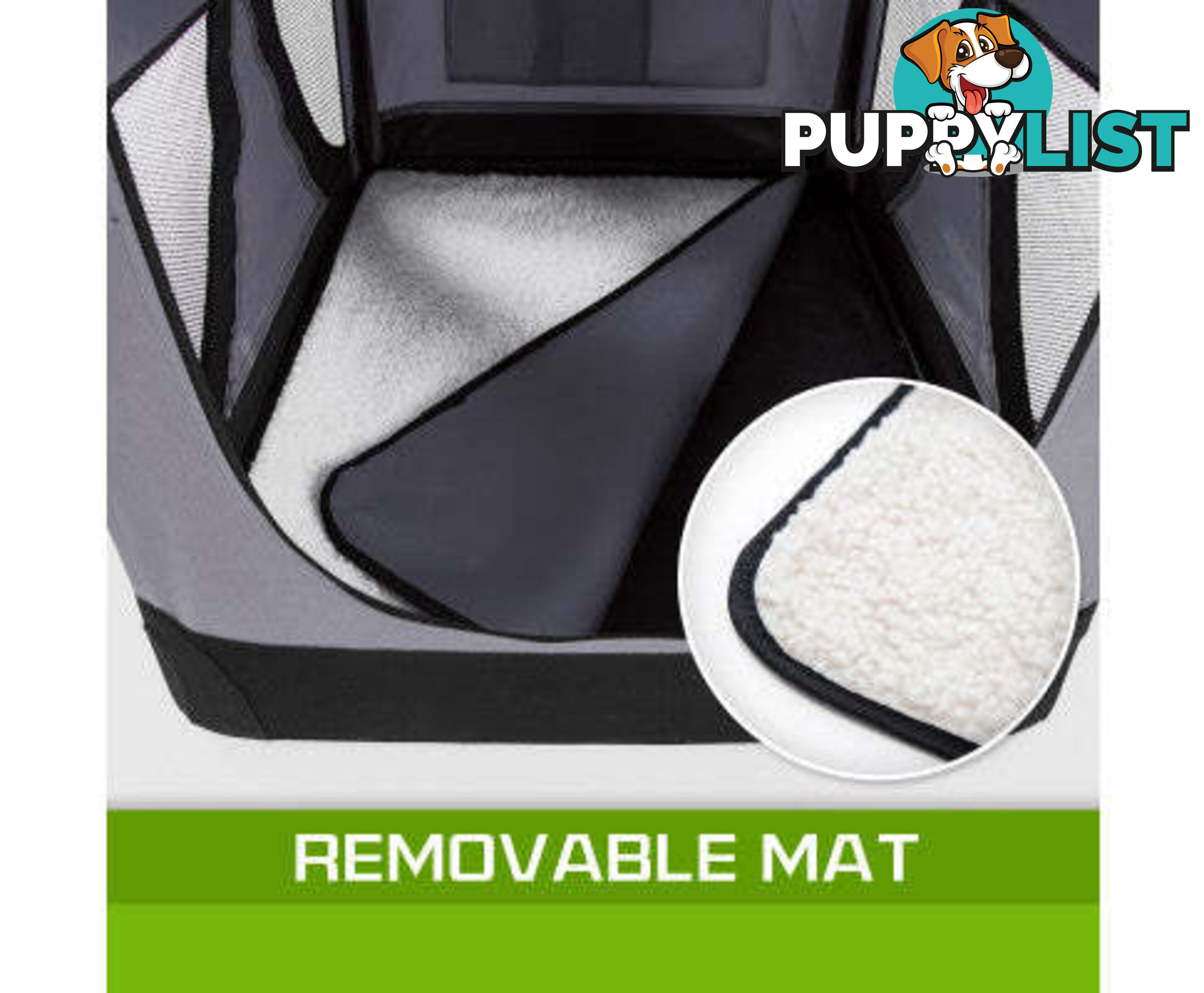 Paw Mate Portable Soft Dog Cage Crate Carrier - V274-PET-3002L-GY