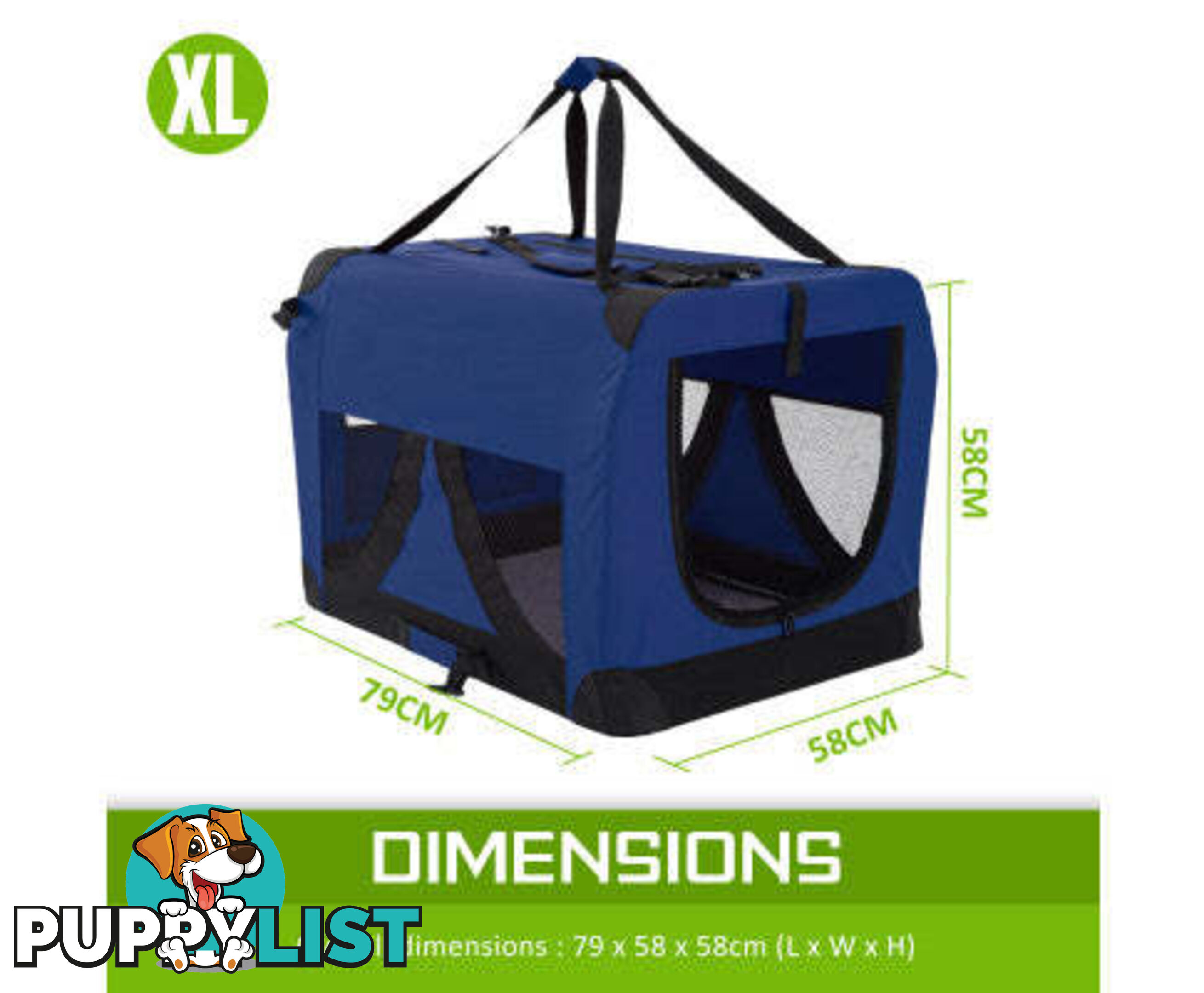 Paw Mate Portable Soft Dog Cage Crate Carrier - V274-PET-3002L-GY