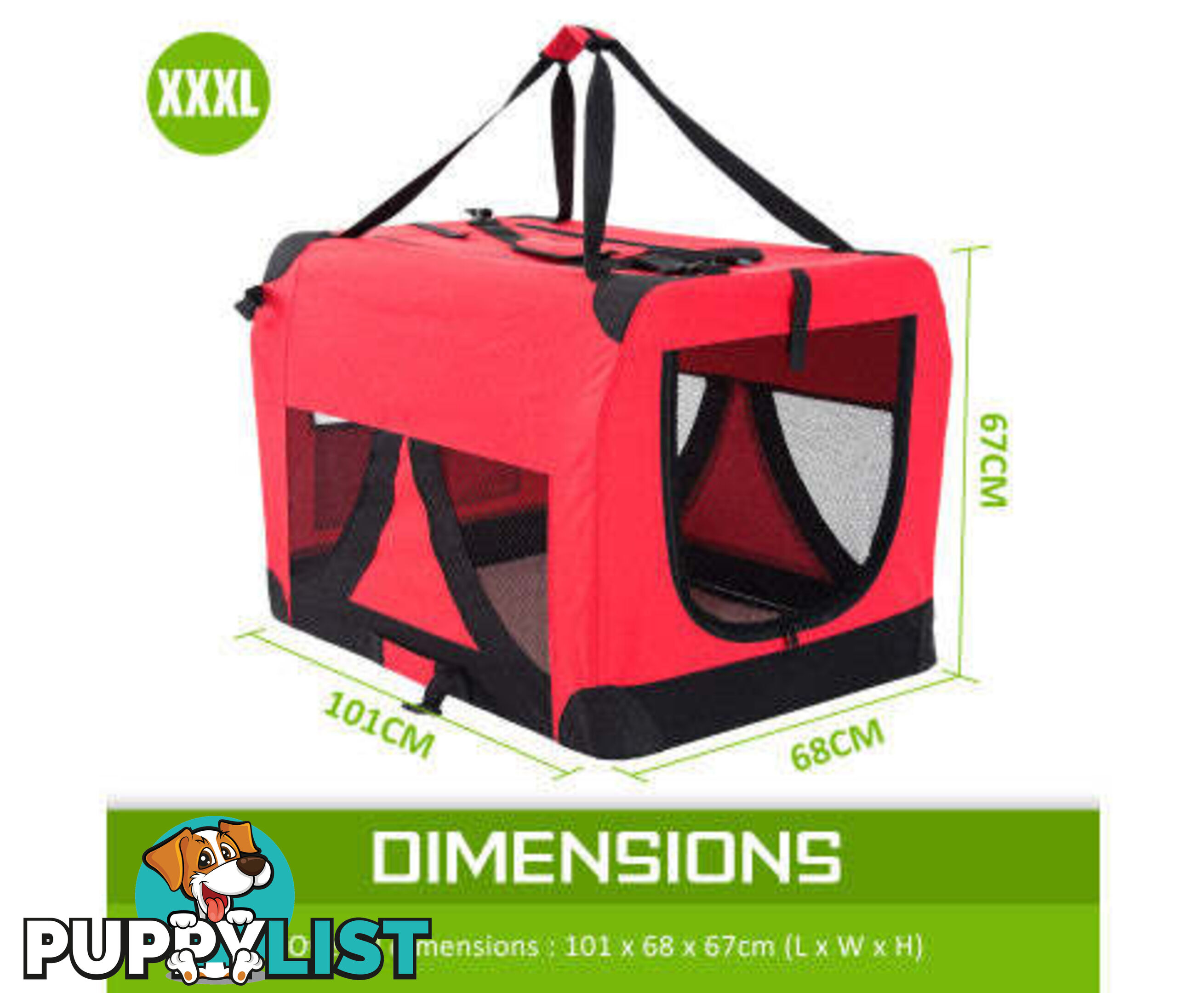 Paw Mate Portable Soft Dog Cage Crate Carrier - V274-PET-3002L-GY